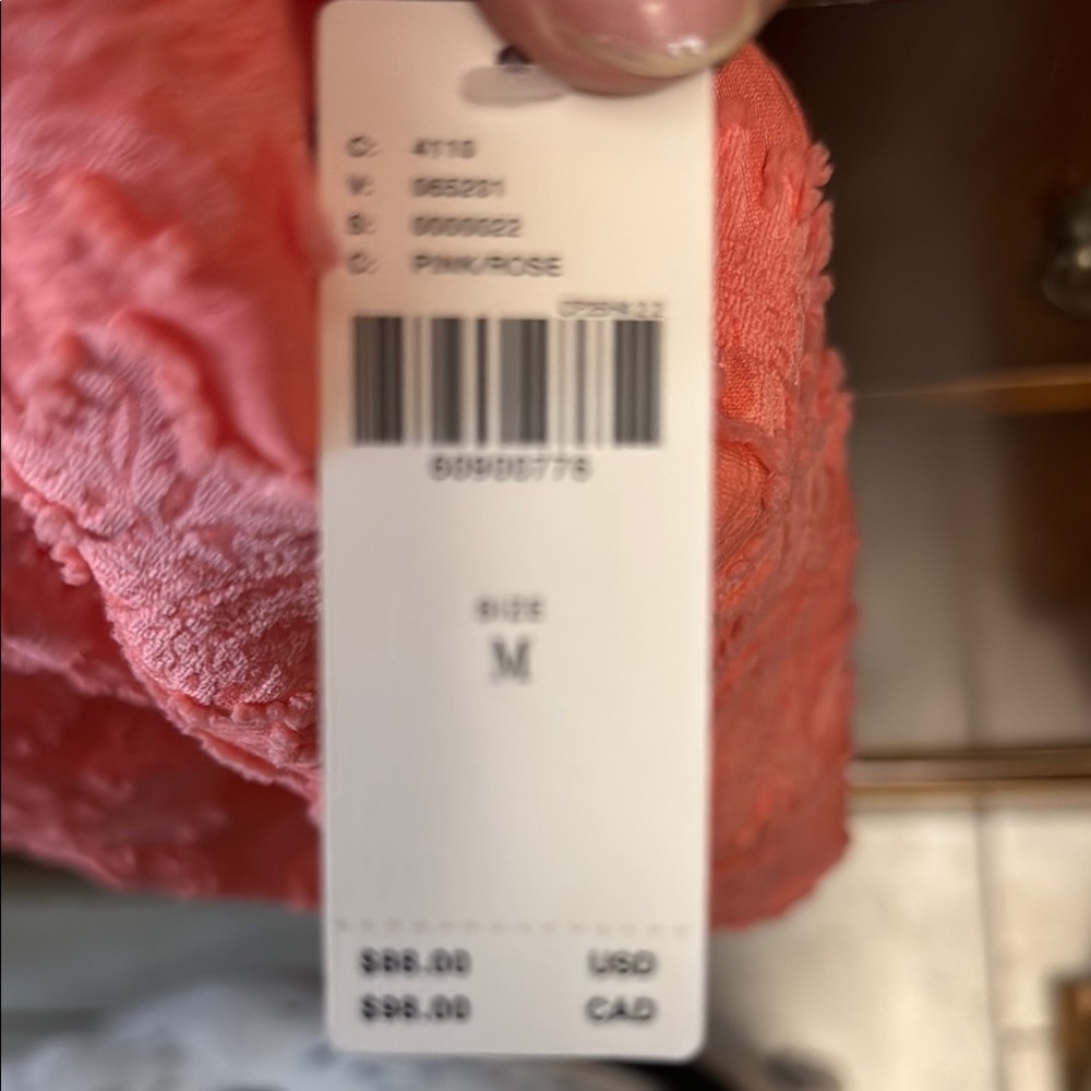 Anthropologie Pink Textile with Label